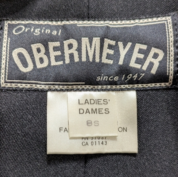 Vintage Obermeyer Black Wool Blend Stirrup Pant Ski Bib Jumpsuit 8S - Picture 7 of 10